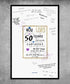 50th Birthday Party Guest Book Poster - Table Centerpiece Decoration Banner for Women or Men Turning 50 years old - Sweet Guest Book Alternative -...