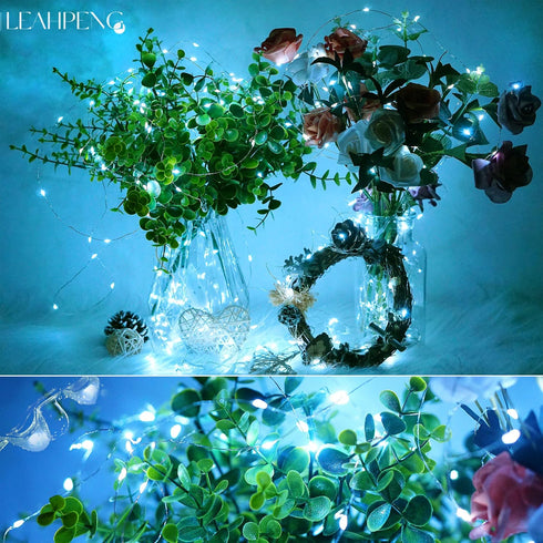 15 Packs Fairy String Lights, 6.6FT 20 LED Battery Operated Silver Copper Wire Starry String Light for DIY Party Christmas Costume Wedding Easter ...