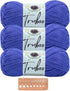 Lion Brand Yarn - Truboo - 3 Pack with Needle Gauge (Thistle)...