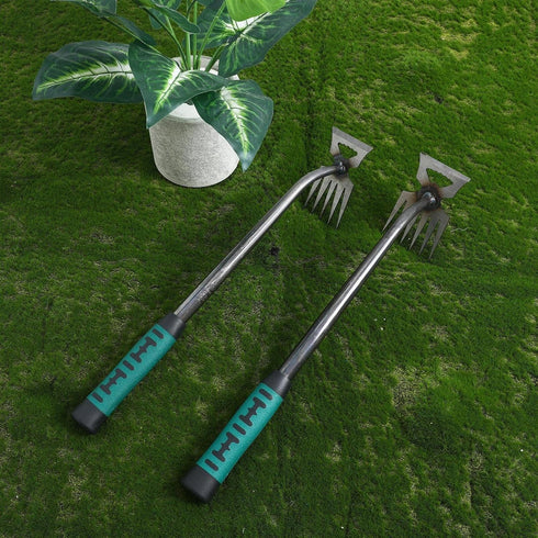 2Pcs Puller Tool, Gardening Hand Weeder Tools Remover tool, 2024 New Stainless Steel Uprooting Weeding Tool for Gardening Backyard Planting & Weed...