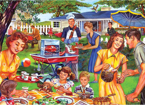 RoseArt - Back to The Past - Backyard BBQ - 750 Piece Jigsaw Puzzle...