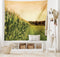 Lunarable Country Tapestry, Cornfield Farmland Near Forest Foliage Rural Harvest Season Landscape Scenics, Fabric Wall Hanging Decor for Bedroom L...