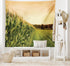 Lunarable Country Tapestry, Cornfield Farmland Near Forest Foliage Rural Harvest Season Landscape Scenics, Fabric Wall Hanging Decor for Bedroom L...