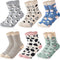Geyoga 6 Pairs Cow Socks stuff Women's Novelty Girls Funny Animal Cute Cotton Crew Socks Cow Print Cartoon Casual Socks (Adorable Style)...