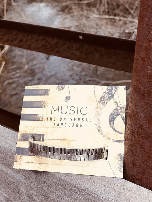 Piano Cuff Inspirational Jewelry Bracelet - Great Piano Gift for Music Teachers, Musicians, and Music Students By Whitney Howard Designs...