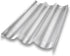 USA Pan Bakeware Aluminum Perforated Nonstick French Baguette Bread Pan, 3-Loaf...