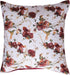 Tache Floral Red White Euro Sham - 26 inch Quilted 1pc Rose Garden Hummingbirds Antique Vintage Farmhouse Country Rustic Microfiber Square Pillow ...