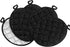 GROBRO7 5Pcs Cotton Quilted Terry Oven Set Kitchen Round Heat Resistant Pot Holder Machine Washable Terry Cloth Potholders Oven Mitts Black Plain ...