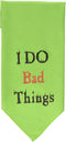 Mirage Pet Products I Do Bad Things Screen Print Bandana for Pets, Large, Lime Green...