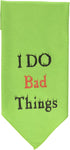 Mirage Pet Products I Do Bad Things Screen Print Bandana for Pets, Large, Lime Green...