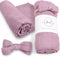Baby Muslin Swaddle Blanket with Bow — 30% Organic Cotton & 70% Viscose Derived from Bamboo Swaddle Blankets — 47x47 Inches Premium, Soft & Breath...