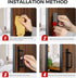 Ravinte Adhesive Cabinet Handles Self Stick Drawer Pulls Stick on Handle Black Cabinet Pulls No Drilling Push Pull Helper for Kitchen Cabinet Wind...