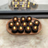 FURORA LIGHTING Black Glitter LED Tealight Candles Pack of 12, Flameless Flickering Tealight Candles for Home Décor, 1.5’’(W) x 1.65’’(H), Battery...