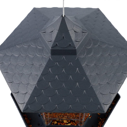 Twinkle Star Wild Bird Feeder Hanging for Garden Yard Outside Decoration, Hexagon Shaped Outside Hanging Bird Feeders for Outdoors Squirrel Proof,...