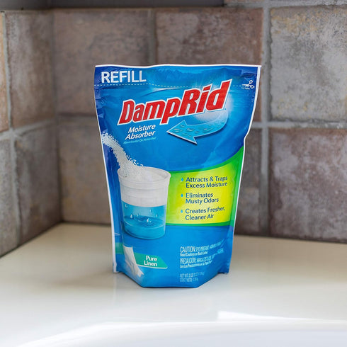 DampRid Pure Linen Moisture Absorber - 42 oz. Refill Bag – Attracts & Traps Moisture for Fresher, Cleaner Air...