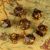 Metal UFO Dice Set, 7 Die Metal Polyhedral Dice Set for DND Dungeons and Dragons Role Playing Games,with Skull Bag.(Ancient Gold)...