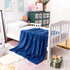 NTBAY Plush Soft Flannel Baby Blanket, Warm and Cozy Unisex Toddler Blanket with Stripe Pattern for Stroller, Crib, Travel, 30x40 Inches, Navy Blu...