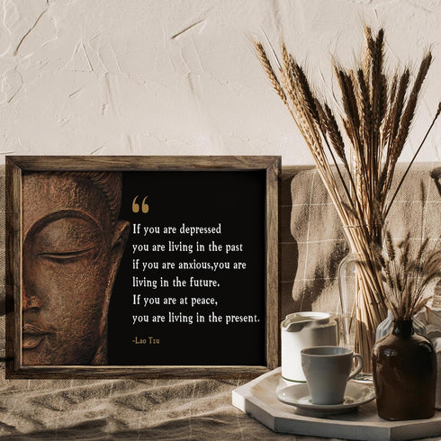 Posterizer 1 pcs-You Are Living in The Past-Lao Tzu-Spiritual-Quotes and Poems-Motivational & Inspirational Art-Decor for Home & Office- UNFRAMED ...
