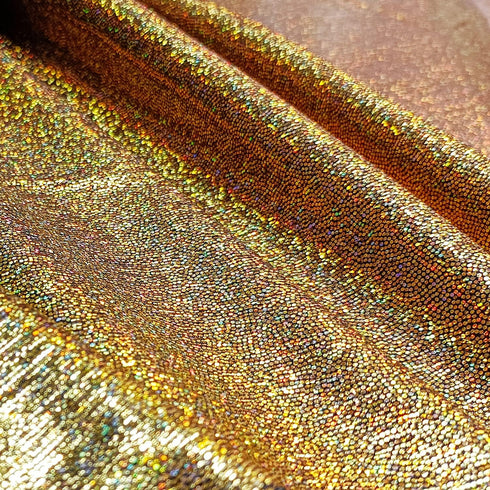 Shattered Glass Hologram Fabric by The Yard Width 58Inches Entelare (Black/Gold 1yard)...