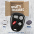 KeylessOption Key Fob Replacement for 2001 2002 2003 2004 2005 Chevrolet Chevy Impala Monte Carlo Pontiac Grand Prix Remote, 4-Button 10443537, Lo...