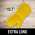 BPA-Free Soft Silicone Oven Mitts - Ultra Heat Resistant Oven Mitts with Thick Cotton Liner - Long Slip Resistant Pot Holders, Flexible Oven Glove...