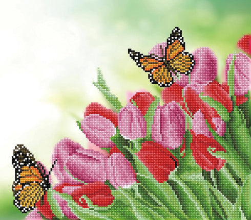 DIAMOND DOTZ ® - Spring is in The Air, Partial Drill, Round Dotz, Diamond Painting Kits, Diamond Art Kits for Adults, Gem Art, Diamond Art, Kits, ...