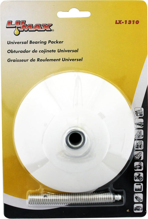LUMAX LX-1310 White 1/2" Inner Diameter / 4-1/2" Outer Diameter Plastic Universal Bearing Packer. for use on All Grease Guns. Can be Used with Eit...