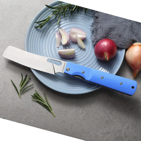 Folding Chef Knife 4.8" Sharp 440A Stainless Steel Blade G10 Handle Pocket Foldable Kitchen Knife Utility Knife for Outdoor Camping Cooking...