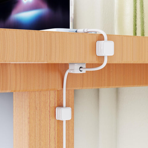 Cord Organizer Holder, 12 Pack Magnetic Desk Cable Clips Management, Hide Phone Charging Cable Keeper, Strong Adhesive Wire Charger Holder for Nig...