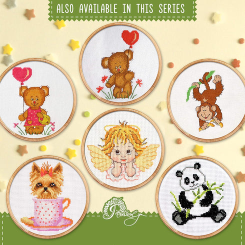 Povitrulya Baby Dragon Counted Cross Stitch Kit – Mandala Embroidery Pattern for Medium Starter...