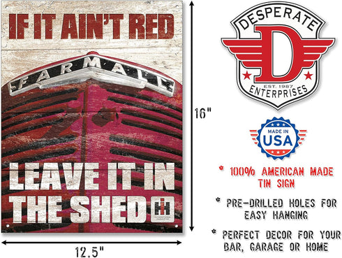 Poster Discount Farmall - If It Ain't Red Tin Sign 16" X 12.5", 12x16...