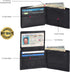 Leatherboss Leather Boys Slim Compact Flap Id Coin Pocket Bifold Wallet with debit credit card holder, Black...