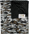Top Tots Baby Blanket - Minky, Gray, Brown and Black Camouflage...