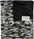 Top Tots Baby Blanket - Minky, Gray, Brown and Black Camouflage...