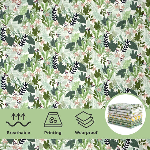 Aubliss 8pcs Fat Quarter Fabric Bundles 19.6'' x 19.6''(50cm x 50cm) Cotton Craft Fabric Pre-Cut Squares Sheets for Patchwork Sewing Quilting Fabr...
