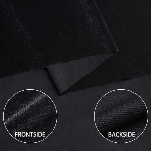 Stretch Velvet Fabric by The Yard Soft for Sewing Clothes, Apparel, Costume, Upholstery, Crafting Projects(Black,1 Yard)...