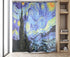 Van Gogh Starry Night Shower Curtain Polyester Fabric Shower Curtain Bathroom Sets Decor with Hooks 72 X 72 Inches...