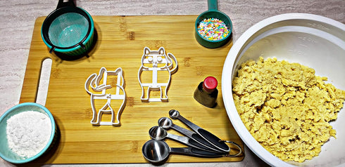 Chonky Kitty Cookie Cutter Set - 2 Pieces - Large 4" Size - Front and Back Cat Butt Cookie Cutters - Baking Supplies - Fondant - Candy - Sandwich ...