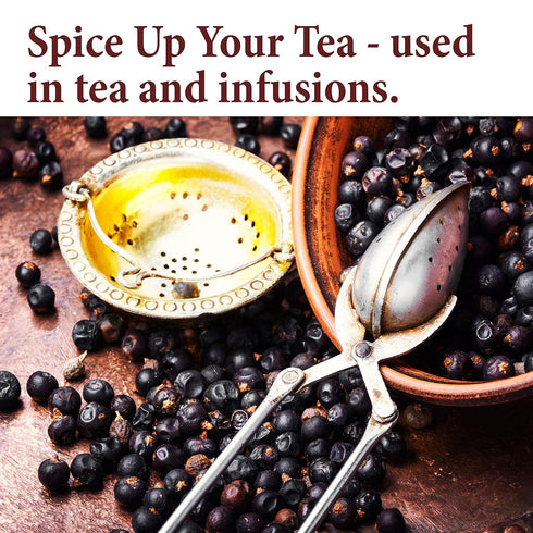 The Spice Way Juniper Berries - Whole berries, pure, no additives, Non-GMO, no preservatives, (4 oz) great for cooking and for spicing tea, syrup,...