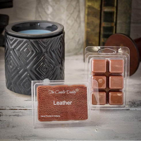 Leather - Maximum Scented Wax Cubes/Melts- 5 Packs -10 Ounces Total- 30 Cubes...