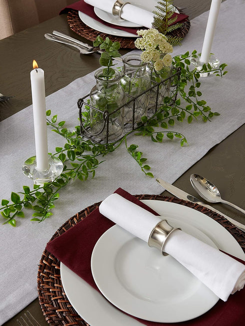 DII Chambray Kitchen, Tabletop Collection, Gray, 14x72 Table Runner...