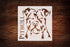 Reusable Dog Pitbull Stencil 5.5" x 5.5" - Custom Animal Design for Pet-Themed Crafts...