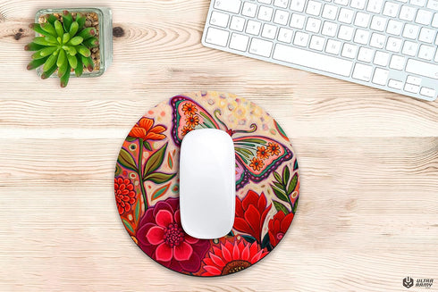 Mouse Pad Round - 7.5 x 7.5 inch x 2mm - ANTI SLIP BASE - ULTRA SMOOTH SURFACE- COMFORT and PRECISION CONTROL – COOL, CUTE and FUNNY DESK ACCESSOR...