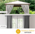 Kenney Weaver Cap End Indoor/Outdoor Black Curtain Rod, Adjustable 37-72 Inch Rod for Windows & Patio...