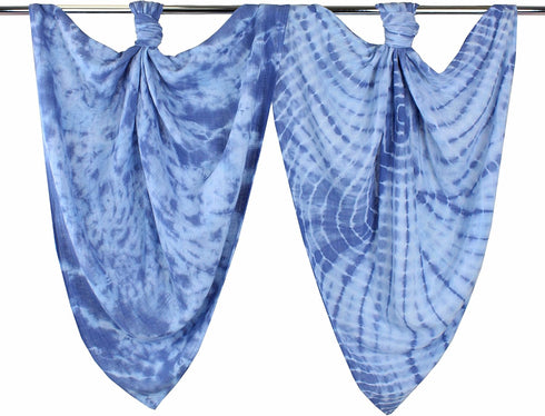 j & Alex's Tie-Dye 100% Cotton Muslin Swaddle Blankets - Skyview, Blue 2 Count - Hand-Dyed Baby Swaddles for Newborn Girls, Boys, Receiving Blanke...