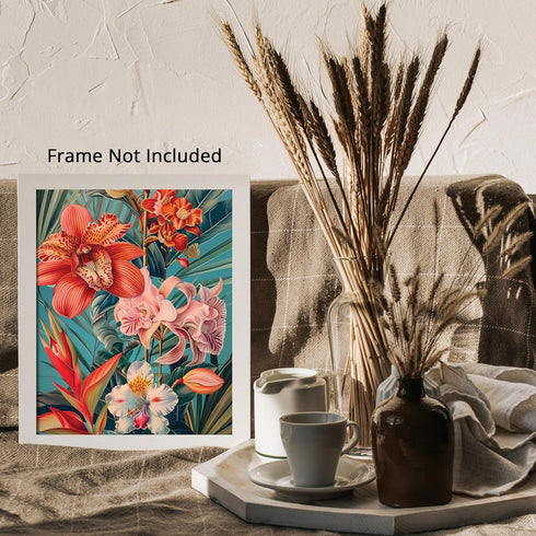 Posterizer 1 pcs-unique pink and blush flowers for a dainty decor-Floral & Botanical Art-Abstract & Modern Art-Decor for Home & Office- UNFRAMED W...