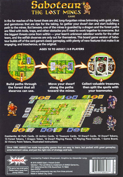 AMIGO Games Saboteur: The Lost Mines - Thrilling Clan-Based Strategy Board Game for 3-9 Players, Ages 10+...