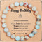Yiyang 13th 16th 18th 21st 25th 30th 35th 40th 45th 50th 60th 65th 70th 75th 80th Birthday Gifts for Women, Natural Stone Bracelet Birthday Gifts ...