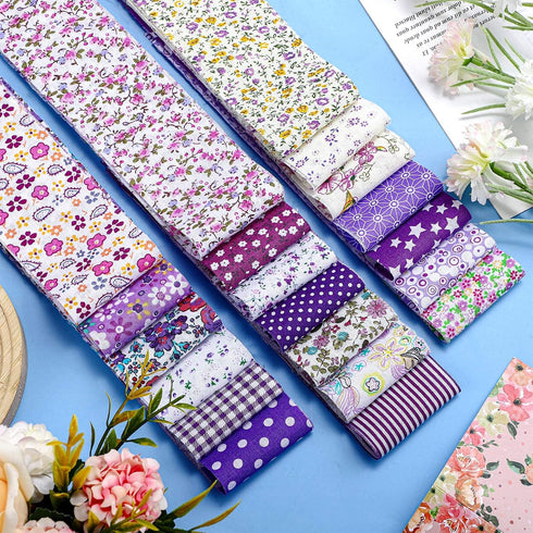 Kingdder 70 Pcs Floral Cotton Fabric Patchwork Roll 2.55 x 39.4 Inch Cotton Quilting Fabric Roll up Cotton Fabric Quilting Strips Precut Patchwork...