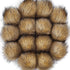Bememo 14 Pieces Faux Fur Pom Pom Balls for Hats DIY Faux Fur Pompom with Elastic Loop for Hats Shoes Scarves Gloves Scarves Bag Key Chain Charms ...